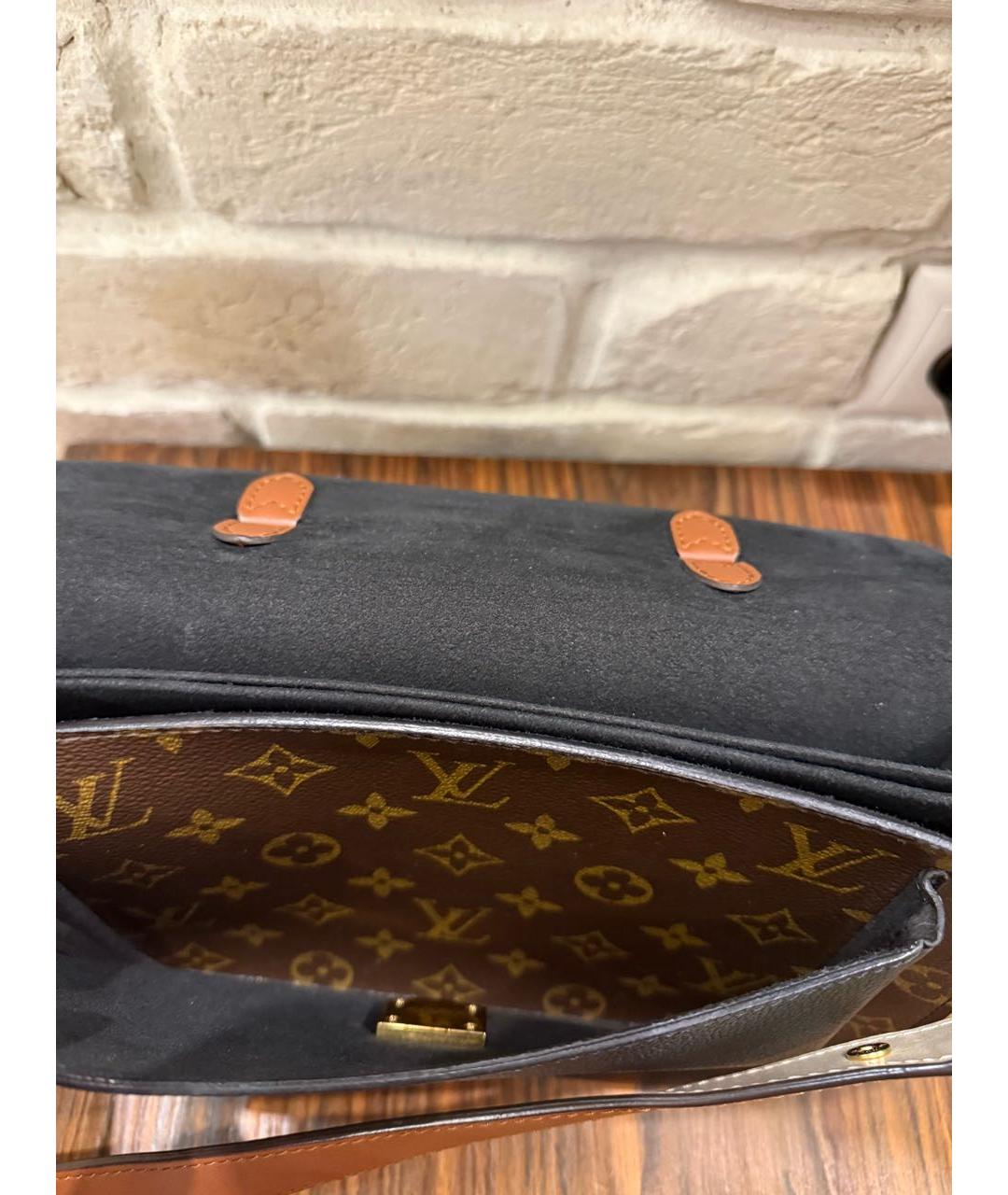 LOUIS VUITTON Коричневая кожаная сумка через плечо, фото 4
