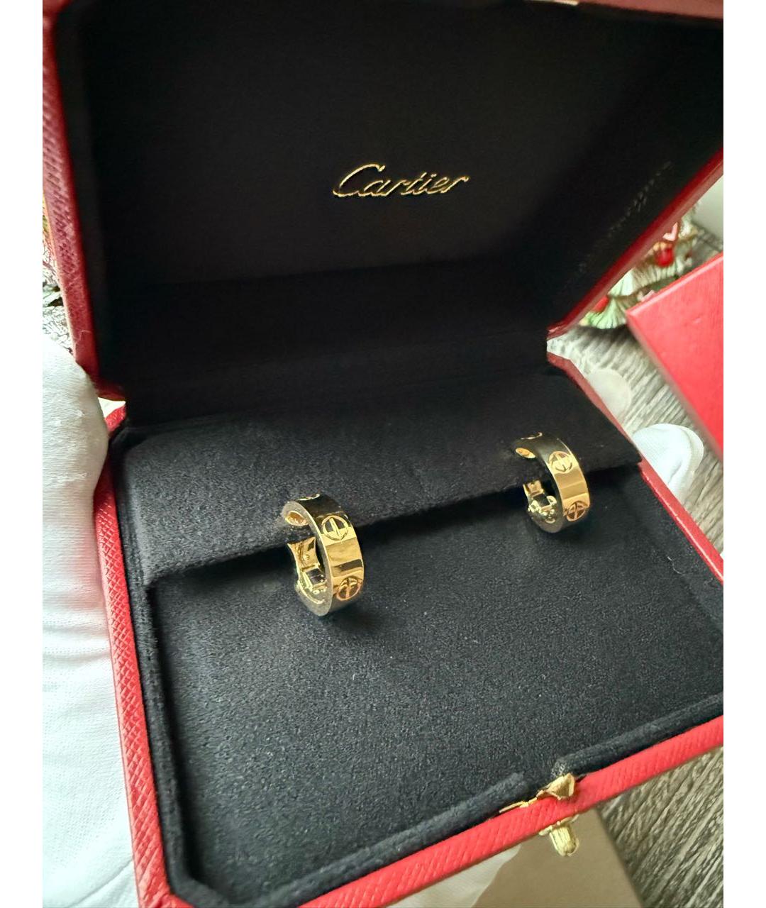 CARTIER Золотые серьги из желтого золота, фото 2