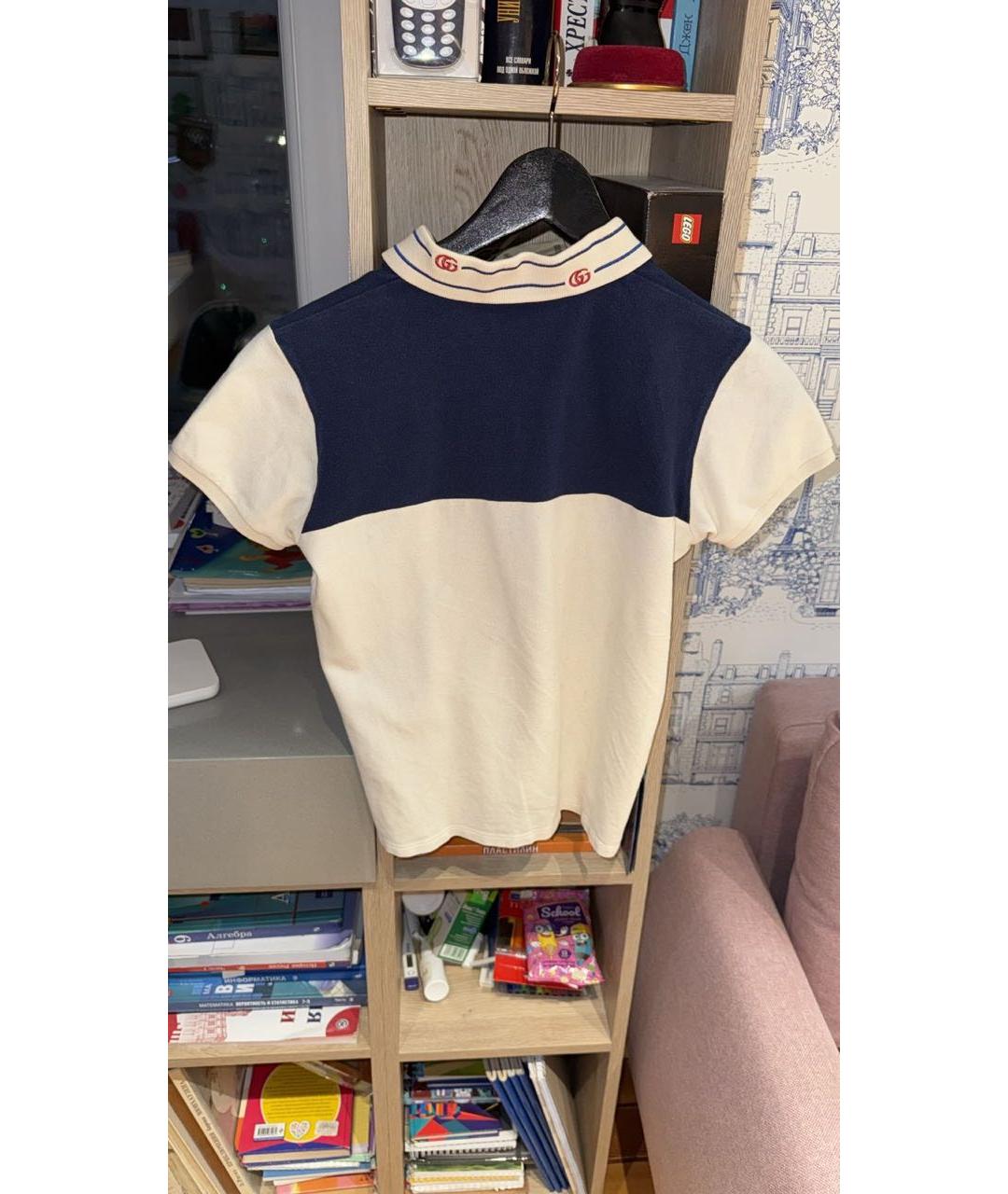 GUCCI Белая хлопковая детская футболка, фото 2