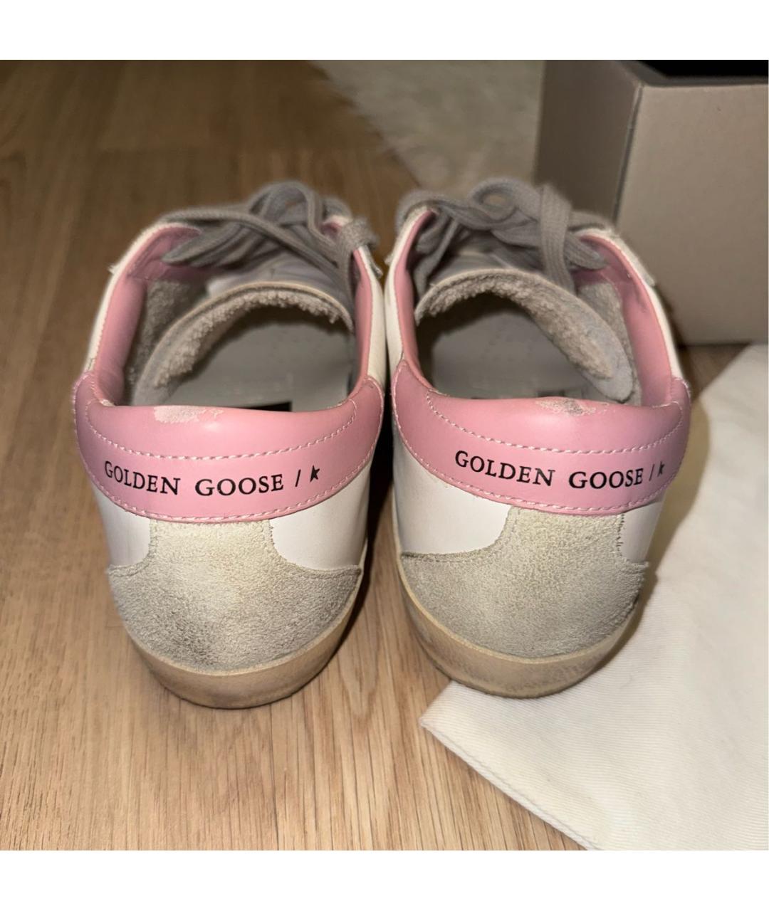 GOLDEN GOOSE DELUXE BRAND Розовые кожаные кеды, фото 4