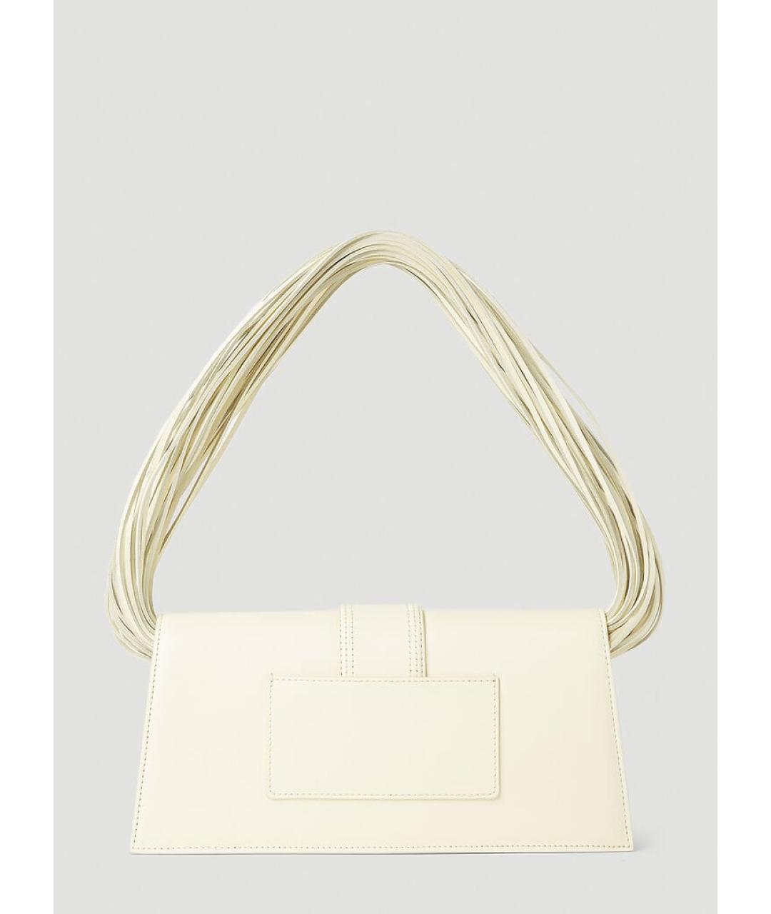 JACQUEMUS Желтая кожаная сумка через плечо, фото 4