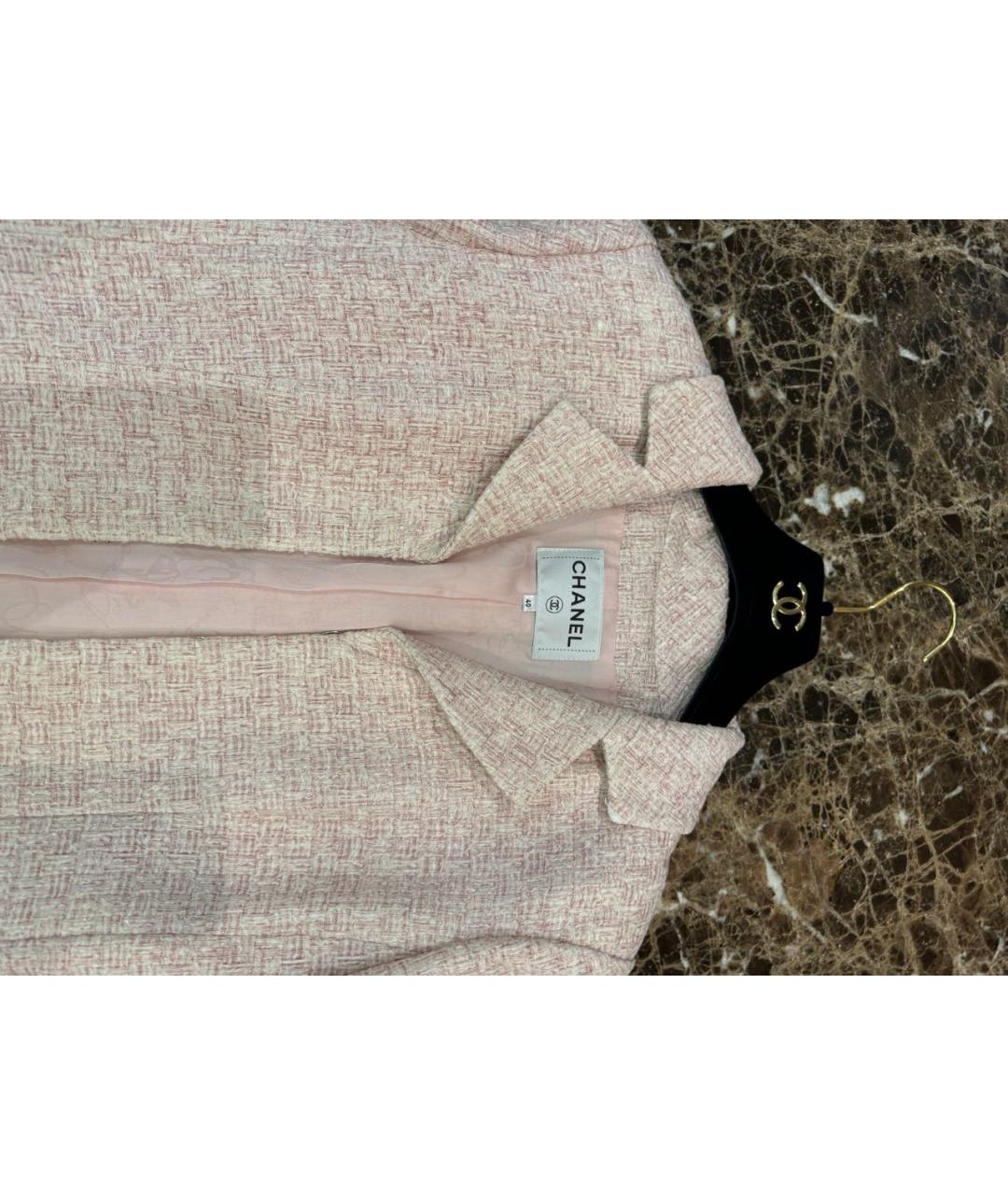 CHANEL Розовый твидовый костюм с юбками, фото 3