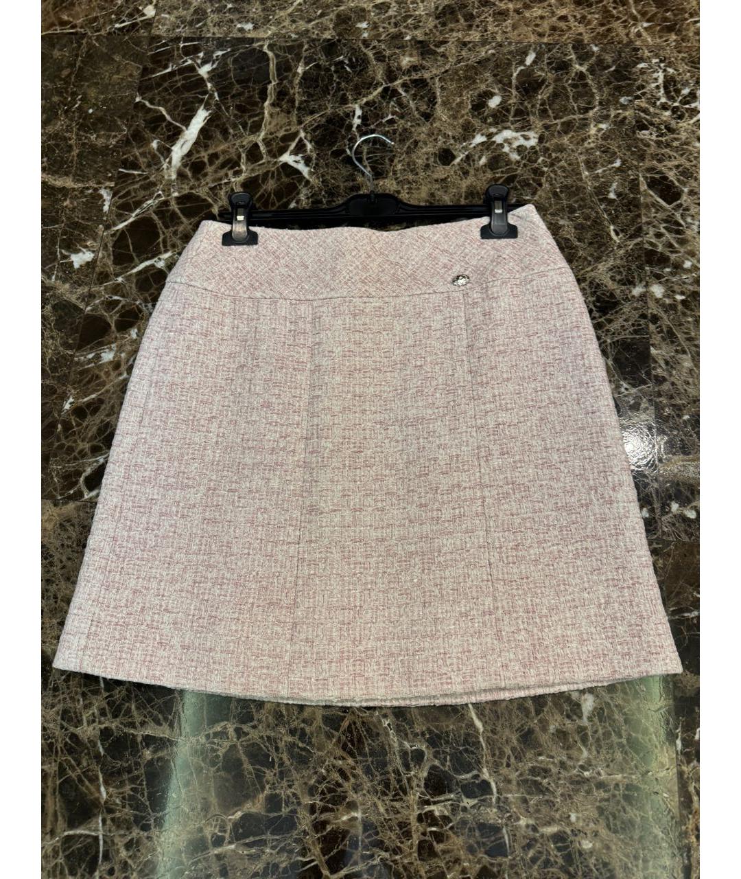 CHANEL Розовый твидовый костюм с юбками, фото 2