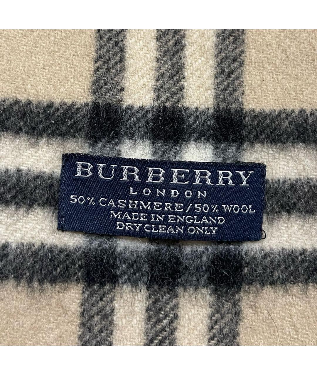 BURBERRY Бежевый кашемировый шарф, фото 3