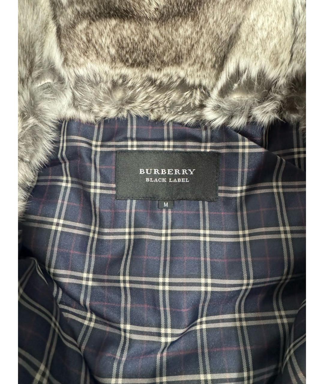 BURBERRY Темно-синяя куртка из экзотической кожи, фото 3