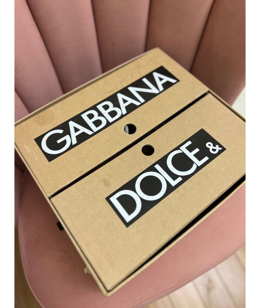 DOLCE&GABBANA Серые текстильные кроссовки, фото 4