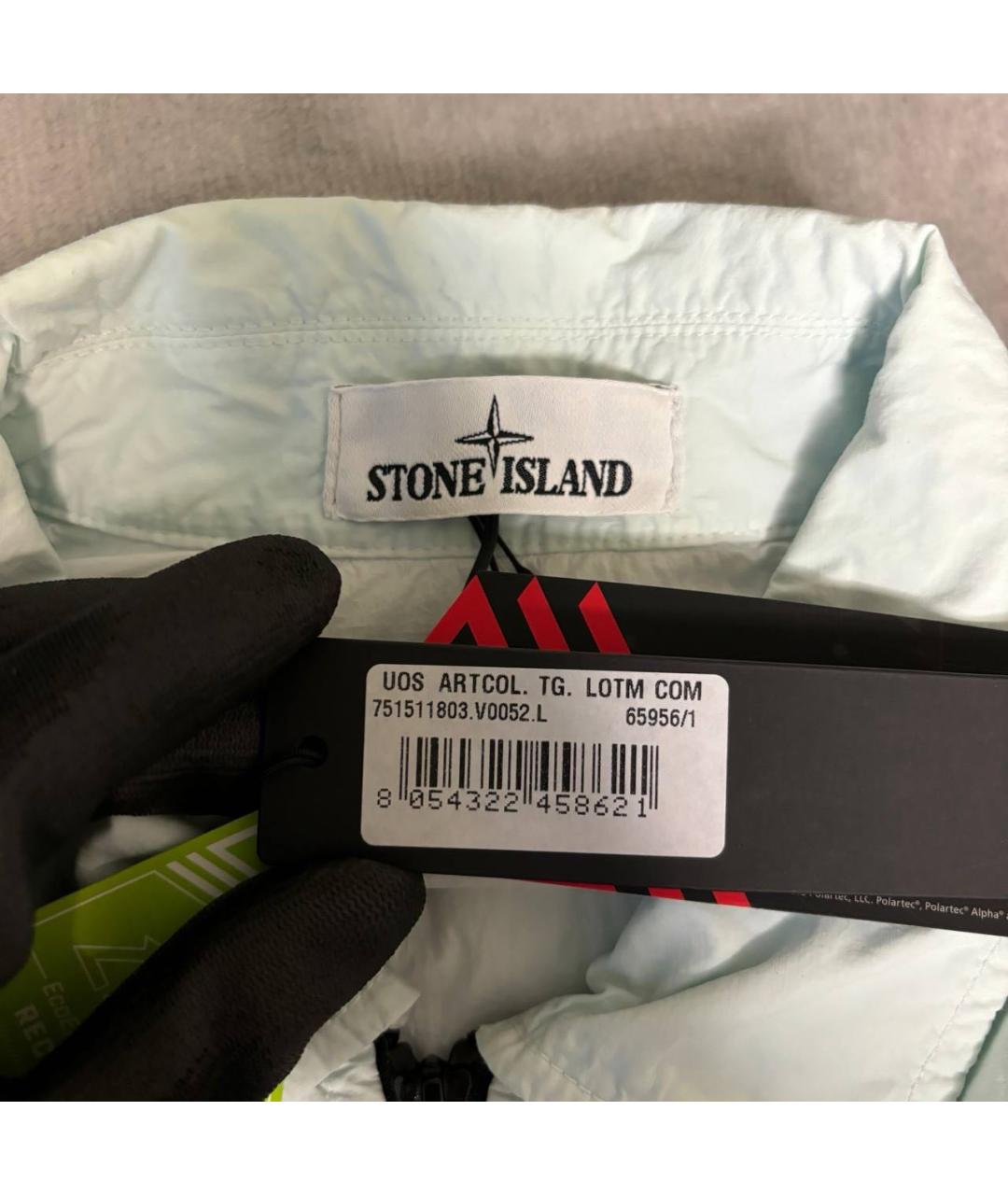 STONE ISLAND Голубая полиамидовая куртка, фото 3