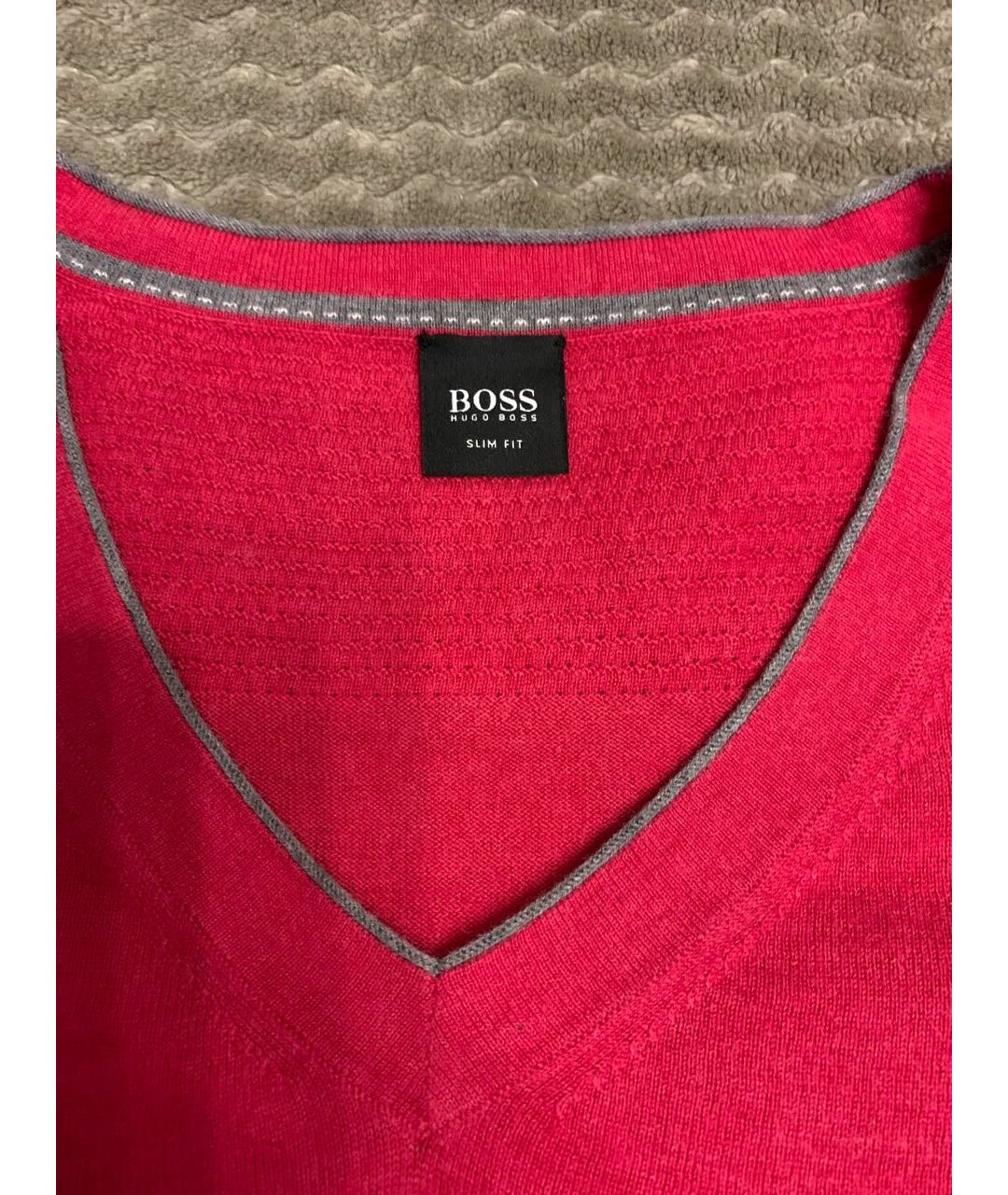 HUGO BOSS Розовый шерстяной джемпер / свитер, фото 4
