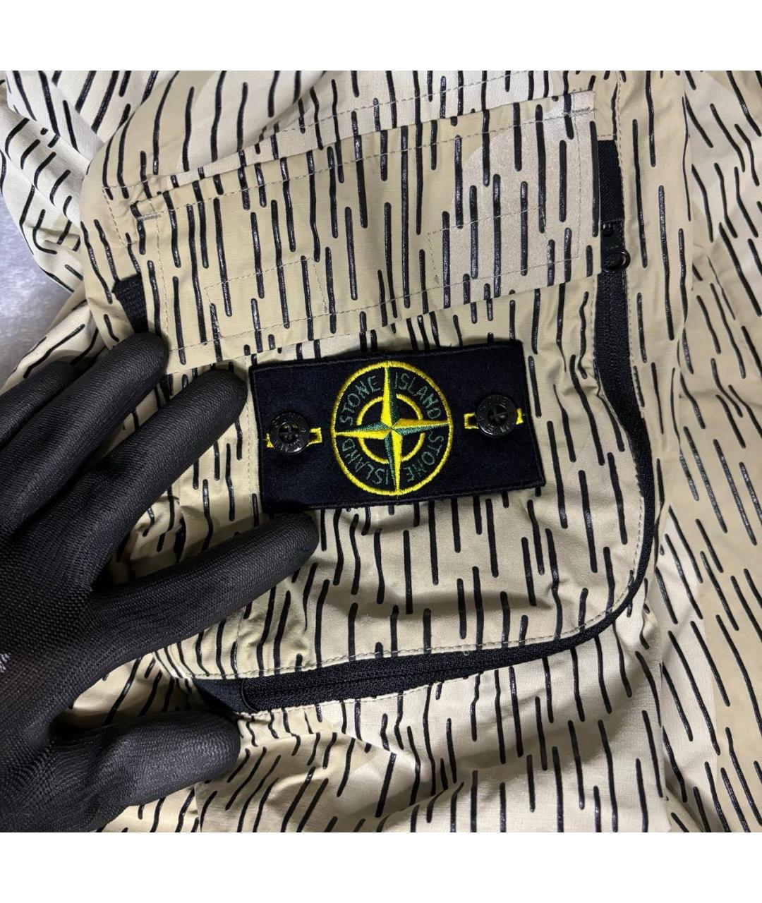 STONE ISLAND Бежевая полиамидовая куртка, фото 4