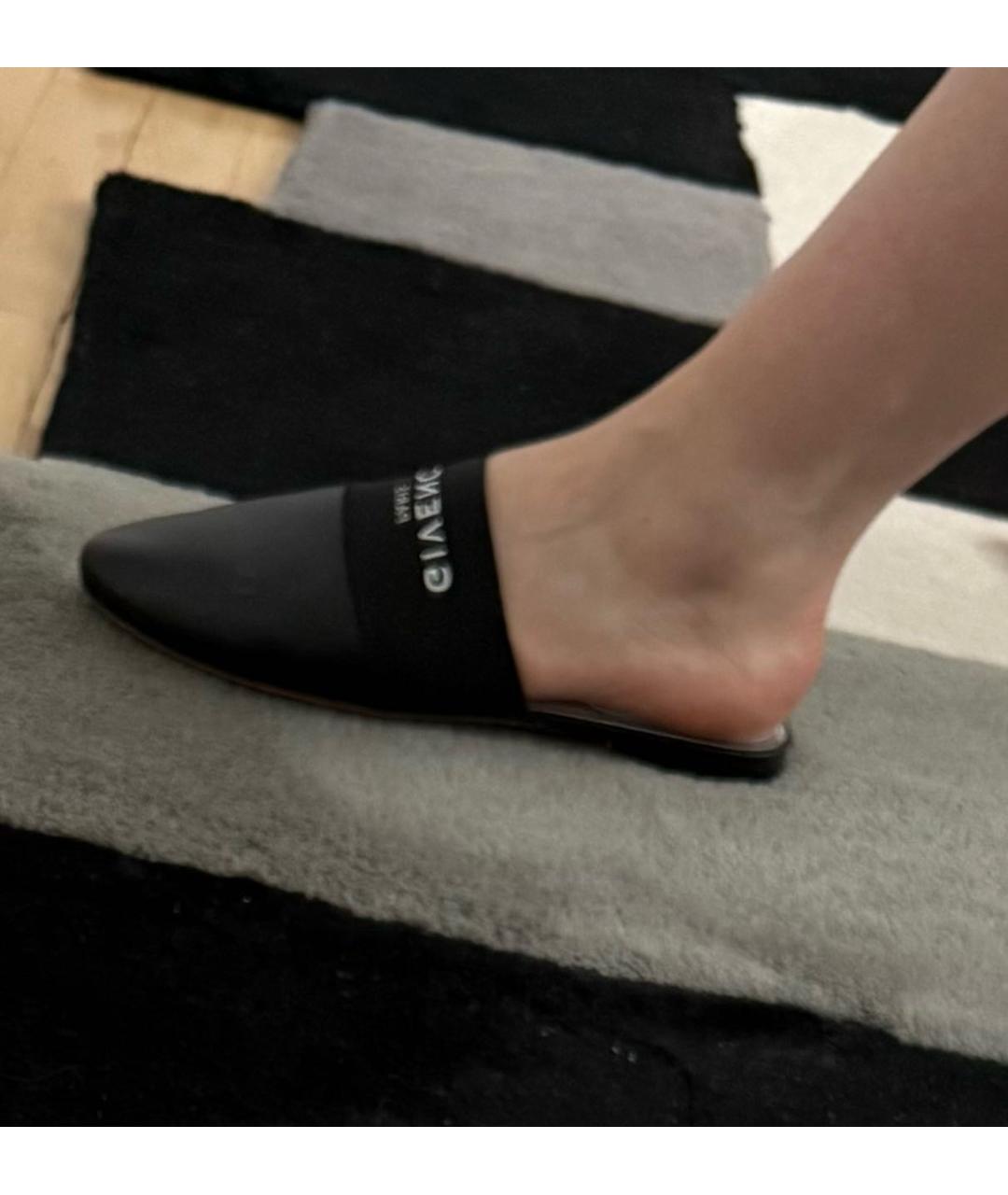 GIVENCHY Черные кожаные мюли, фото 8