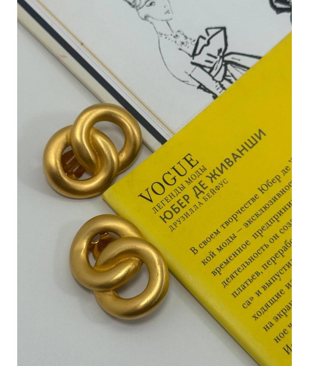 GIVENCHY Золотые металлические клипсы, фото 8