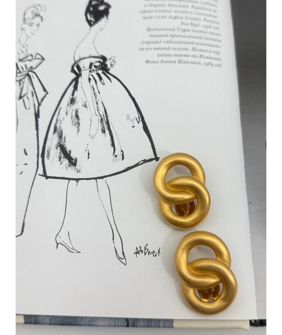 GIVENCHY Золотые металлические клипсы, фото 7