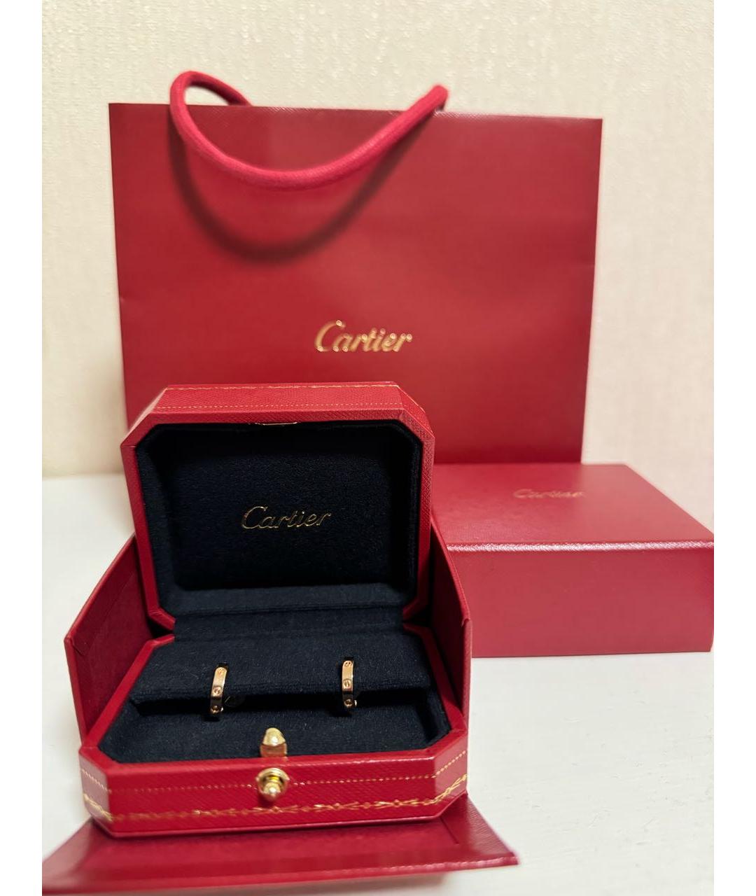 CARTIER Золотые серьги из розового золота, фото 4