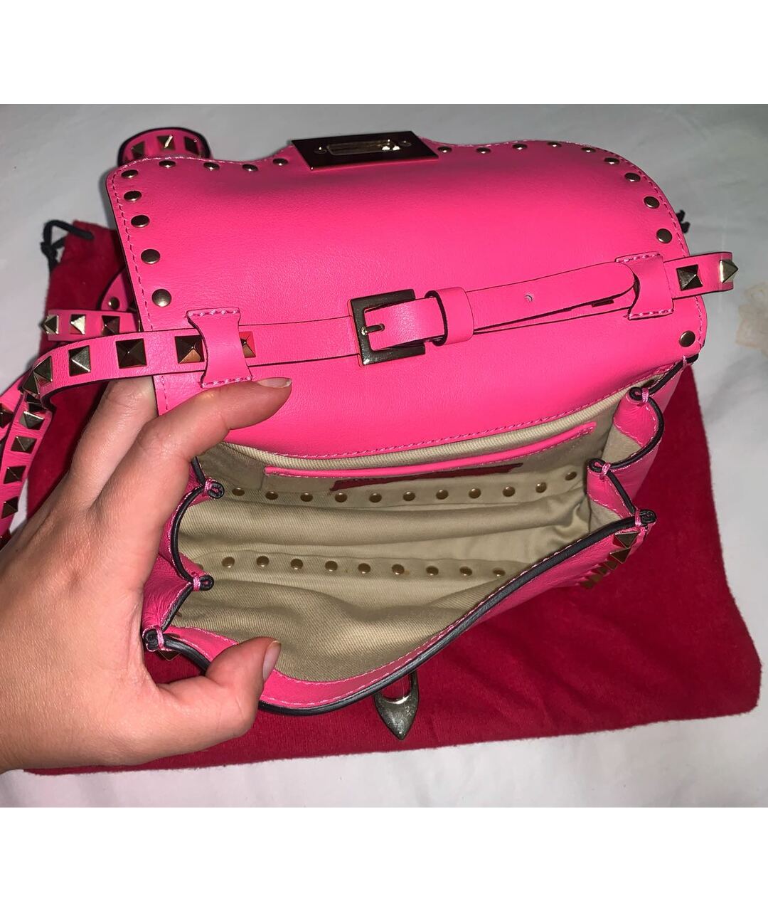 VALENTINO Розовая кожаная сумка тоут, фото 4