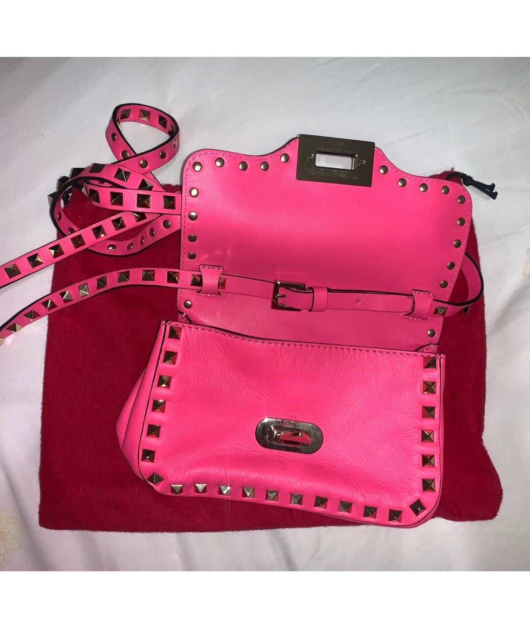 VALENTINO Розовая кожаная сумка тоут, фото 6