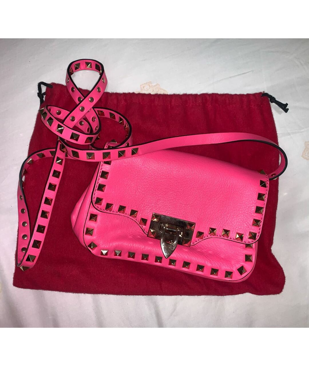 VALENTINO Розовая кожаная сумка тоут, фото 7