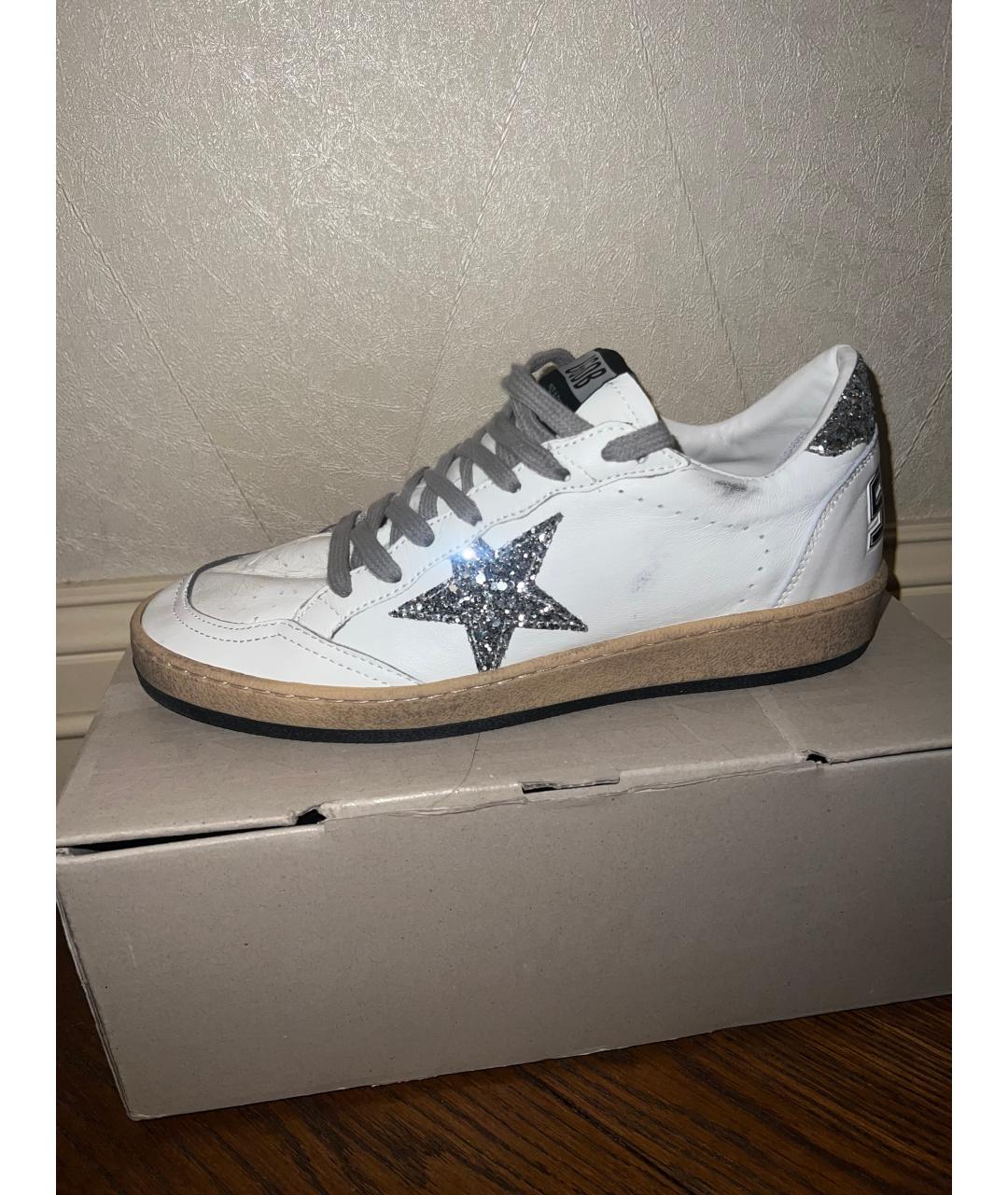 GOLDEN GOOSE DELUXE BRAND Белые кожаные кеды, фото 4