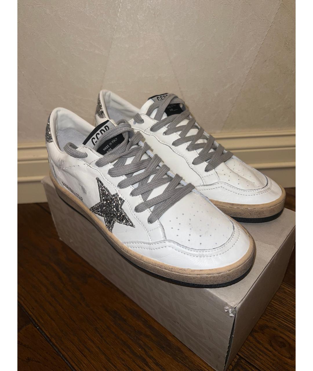 GOLDEN GOOSE DELUXE BRAND Белые кожаные кеды, фото 2