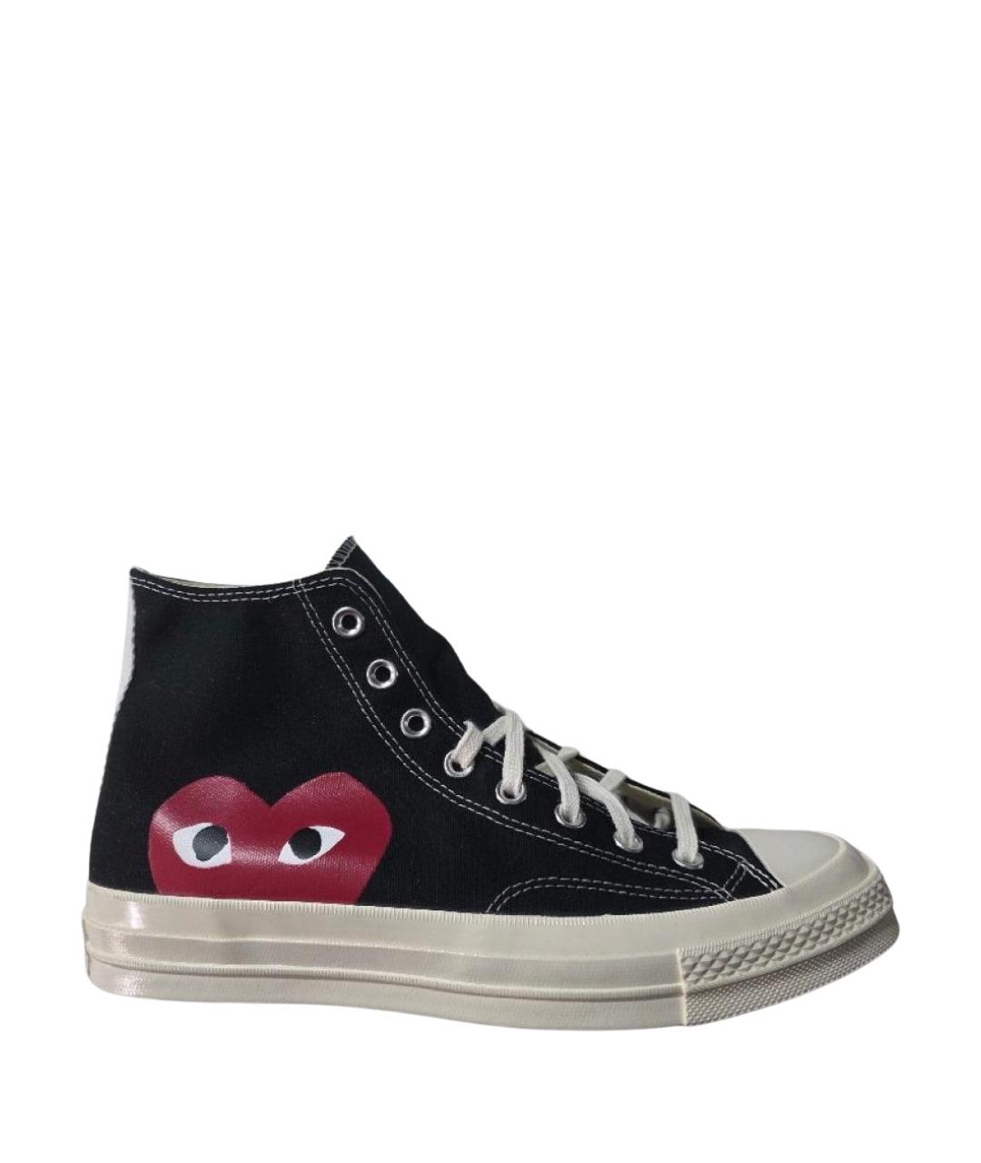 CONVERSE Черные текстильные высокие кроссовки / кеды, фото 1