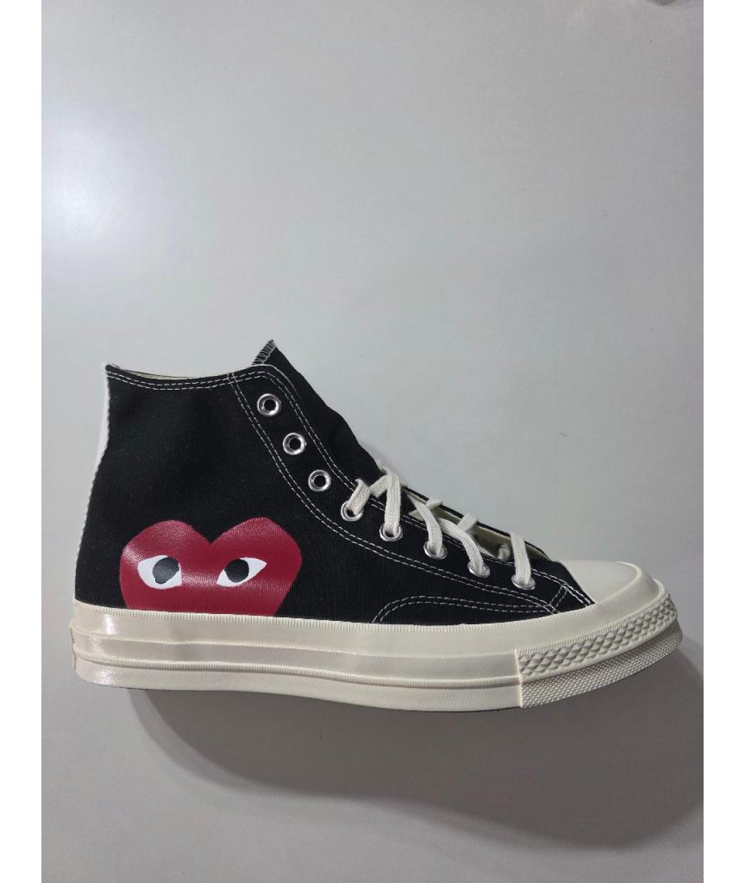 CONVERSE Черные текстильные высокие кроссовки / кеды, фото 5