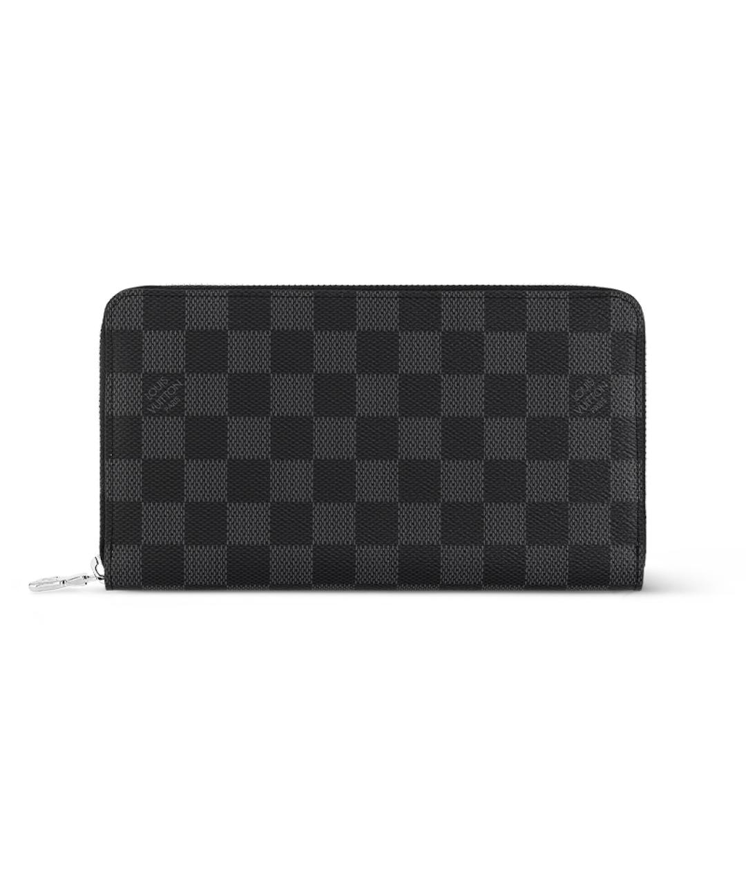LOUIS VUITTON Черный кожаный кошелек, фото 1