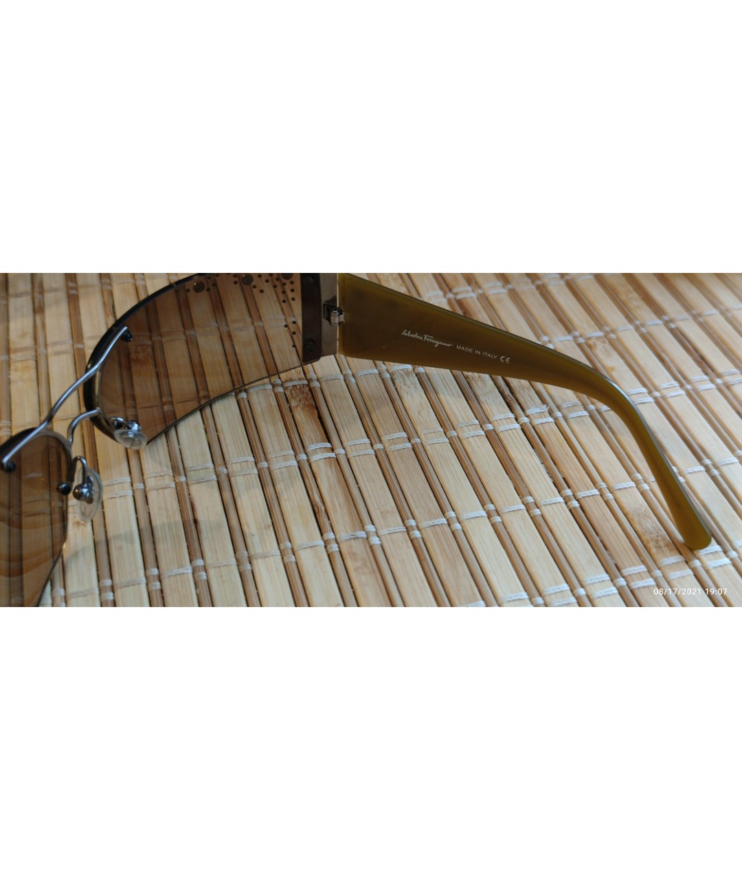 SALVATORE FERRAGAMO Мульти пластиковые солнцезащитные очки, фото 3