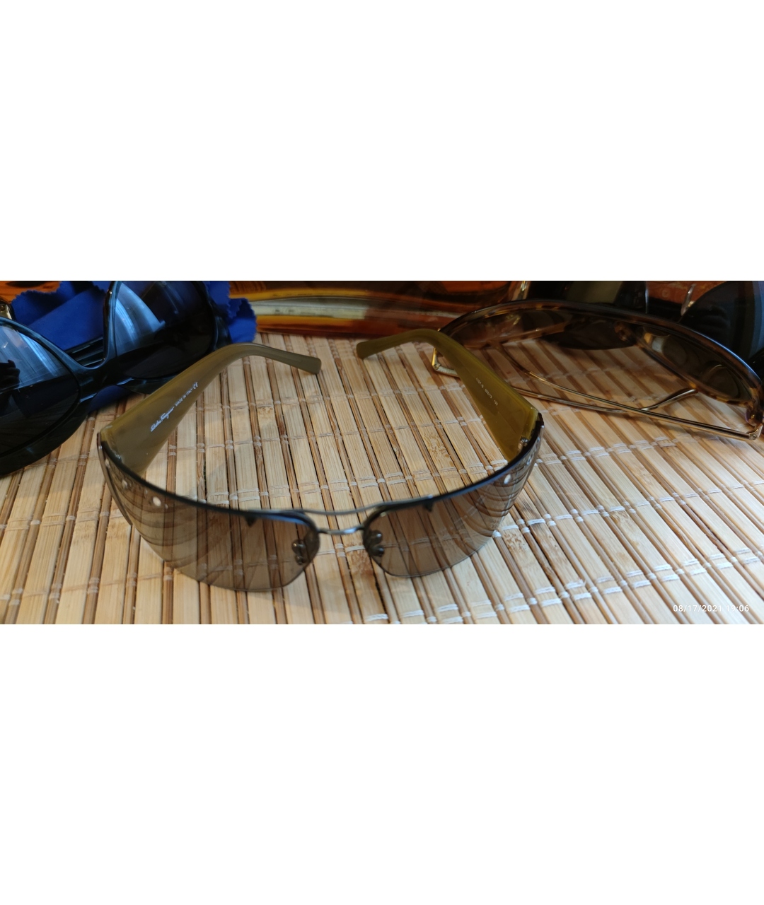 SALVATORE FERRAGAMO Мульти пластиковые солнцезащитные очки, фото 2