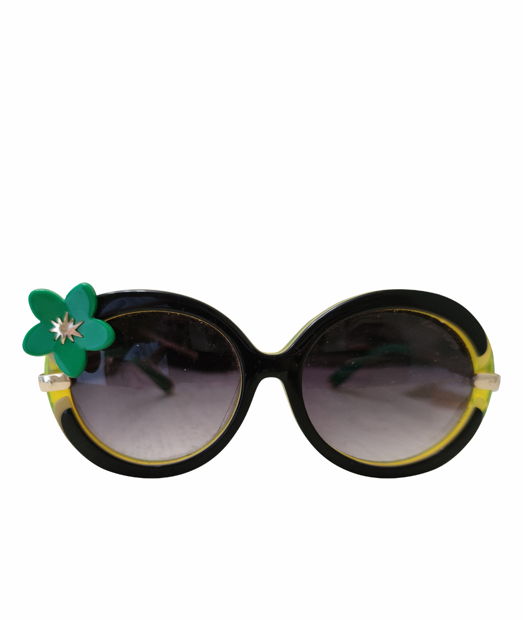 LOUIS VUITTON Зеленые пластиковые солнцезащитные очки, фото 1