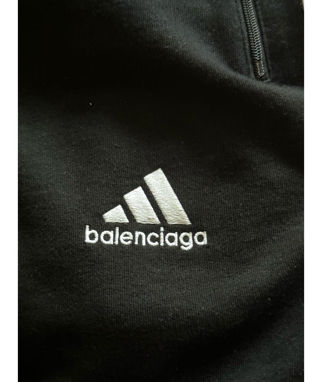 BALENCIAGA Черные хлопковые повседневные брюки, фото 2