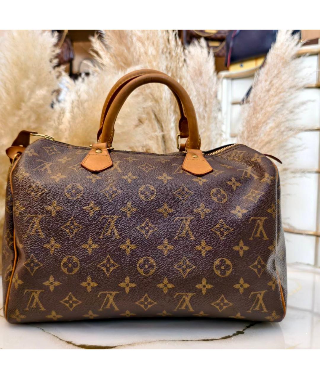 LOUIS VUITTON Коричневая сумка с короткими ручками, фото 3