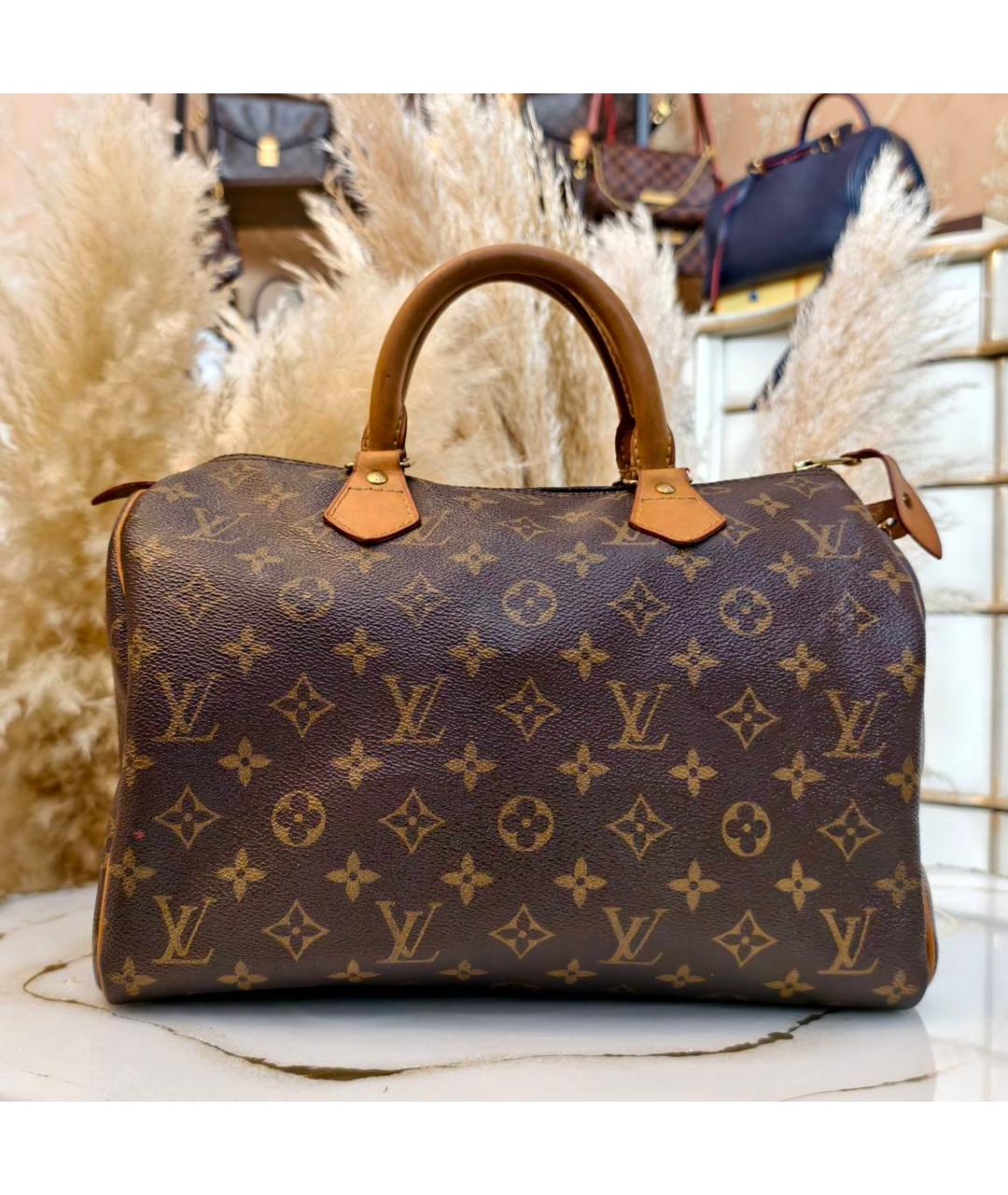 LOUIS VUITTON Коричневая сумка с короткими ручками, фото 9