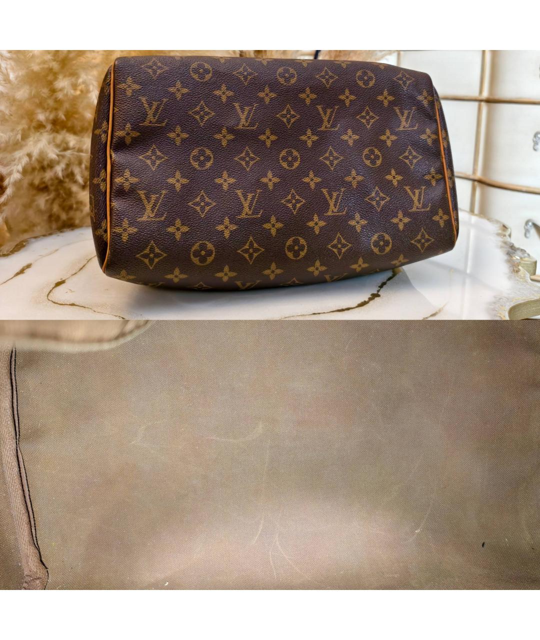 LOUIS VUITTON Коричневая сумка с короткими ручками, фото 7