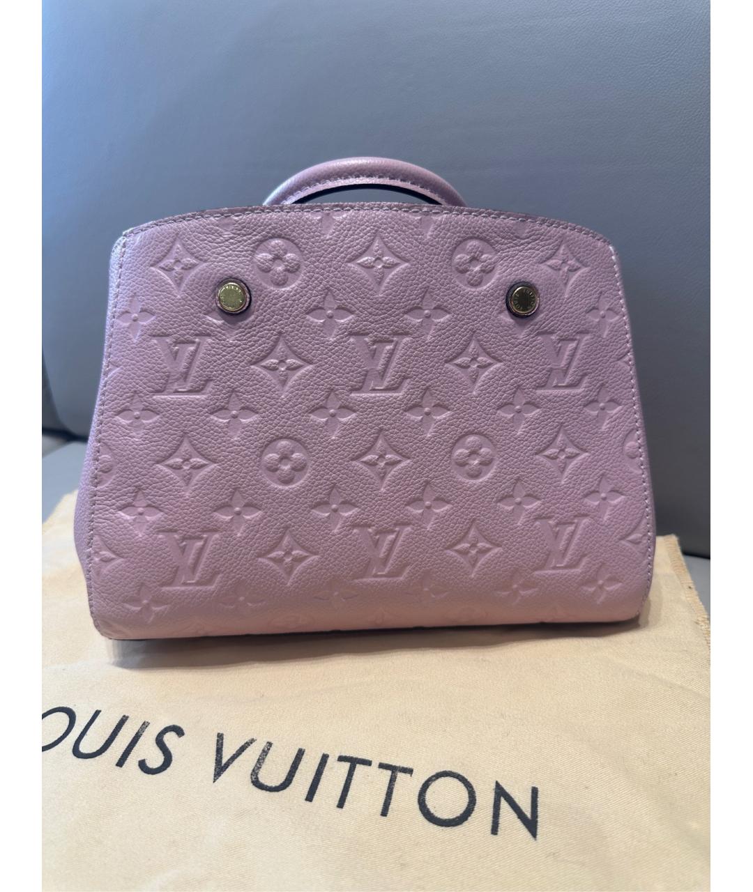 LOUIS VUITTON Розовая кожаная сумка с короткими ручками, фото 4