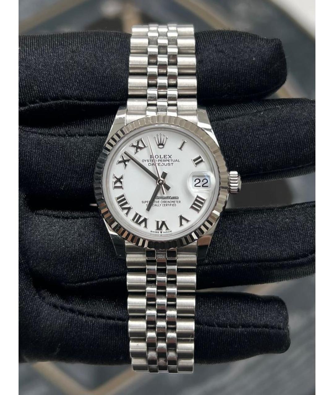 ROLEX Серебряные часы из белого золота, фото 6