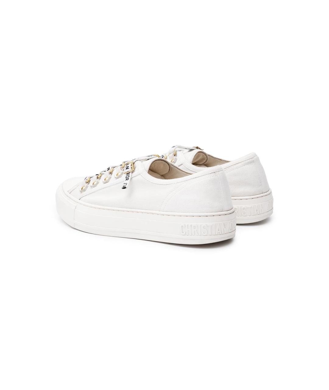 CHRISTIAN DIOR Белые текстильные кеды, фото 4