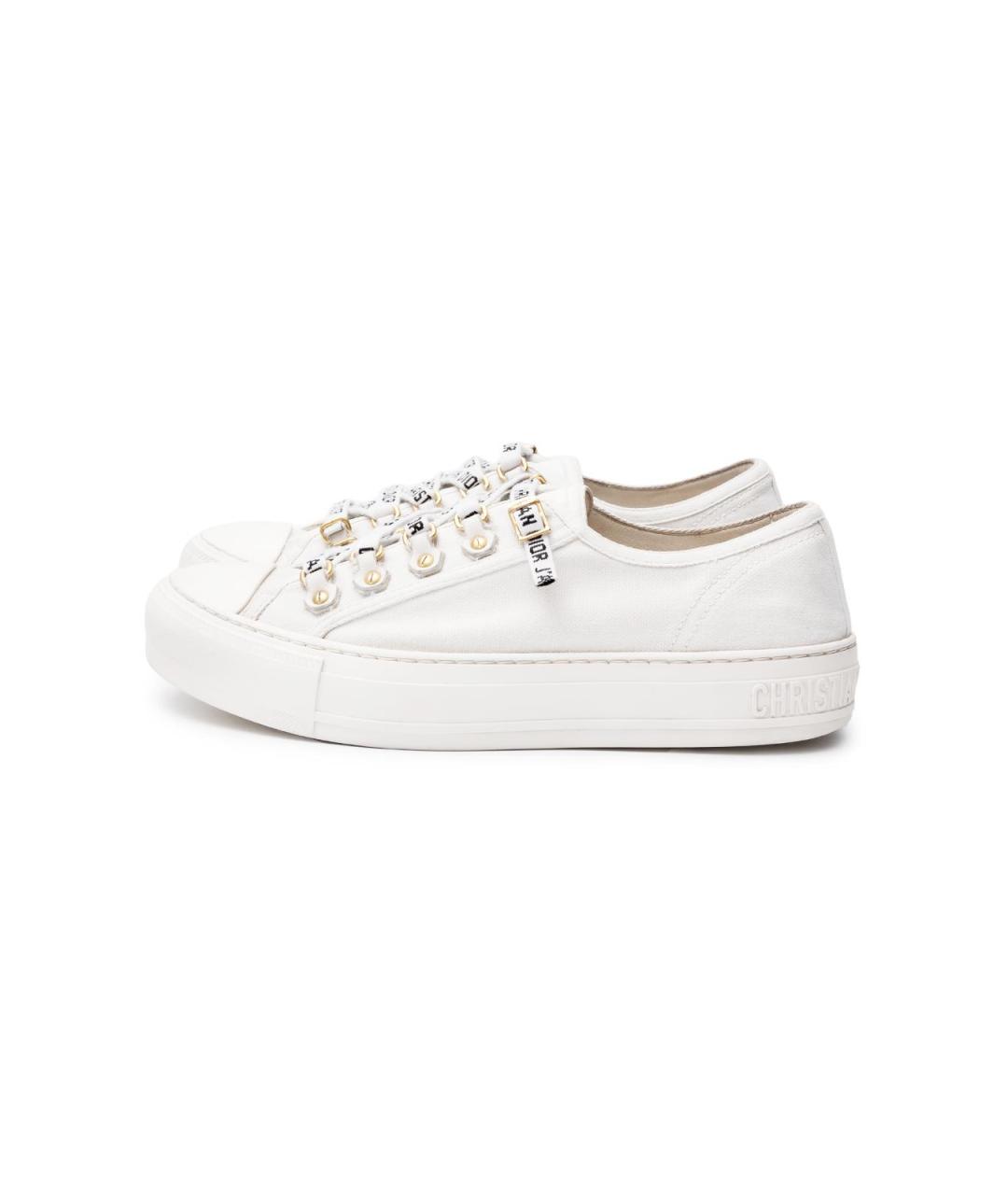 CHRISTIAN DIOR Белые текстильные кеды, фото 5