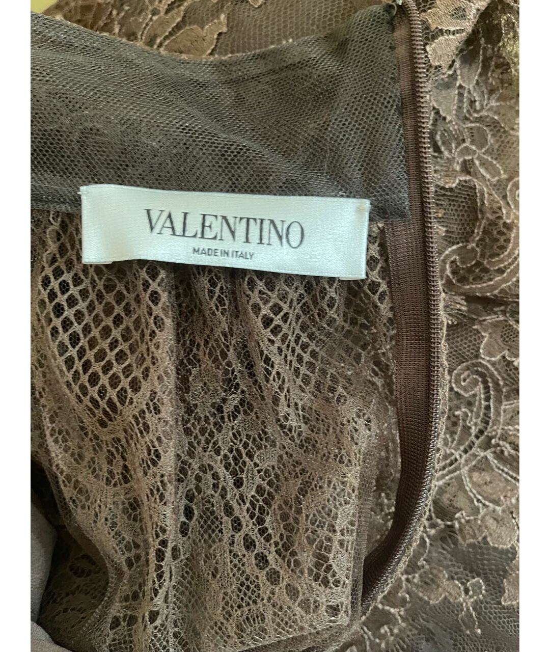 VALENTINO Коричневая кружевная юбка макси, фото 5