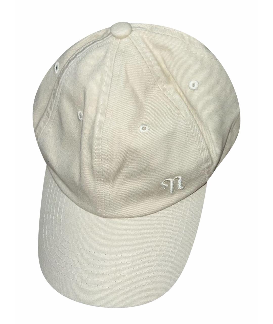 NANUSHKA Бежевая хлопковая кепка, фото 1