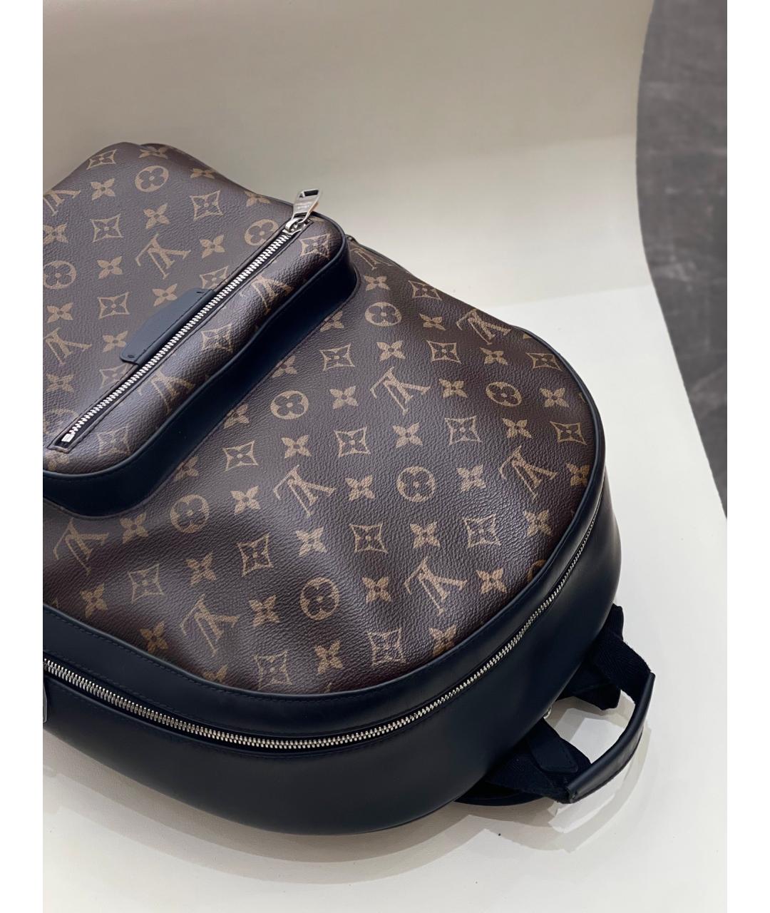 LOUIS VUITTON Черный кожаный рюкзак, фото 5