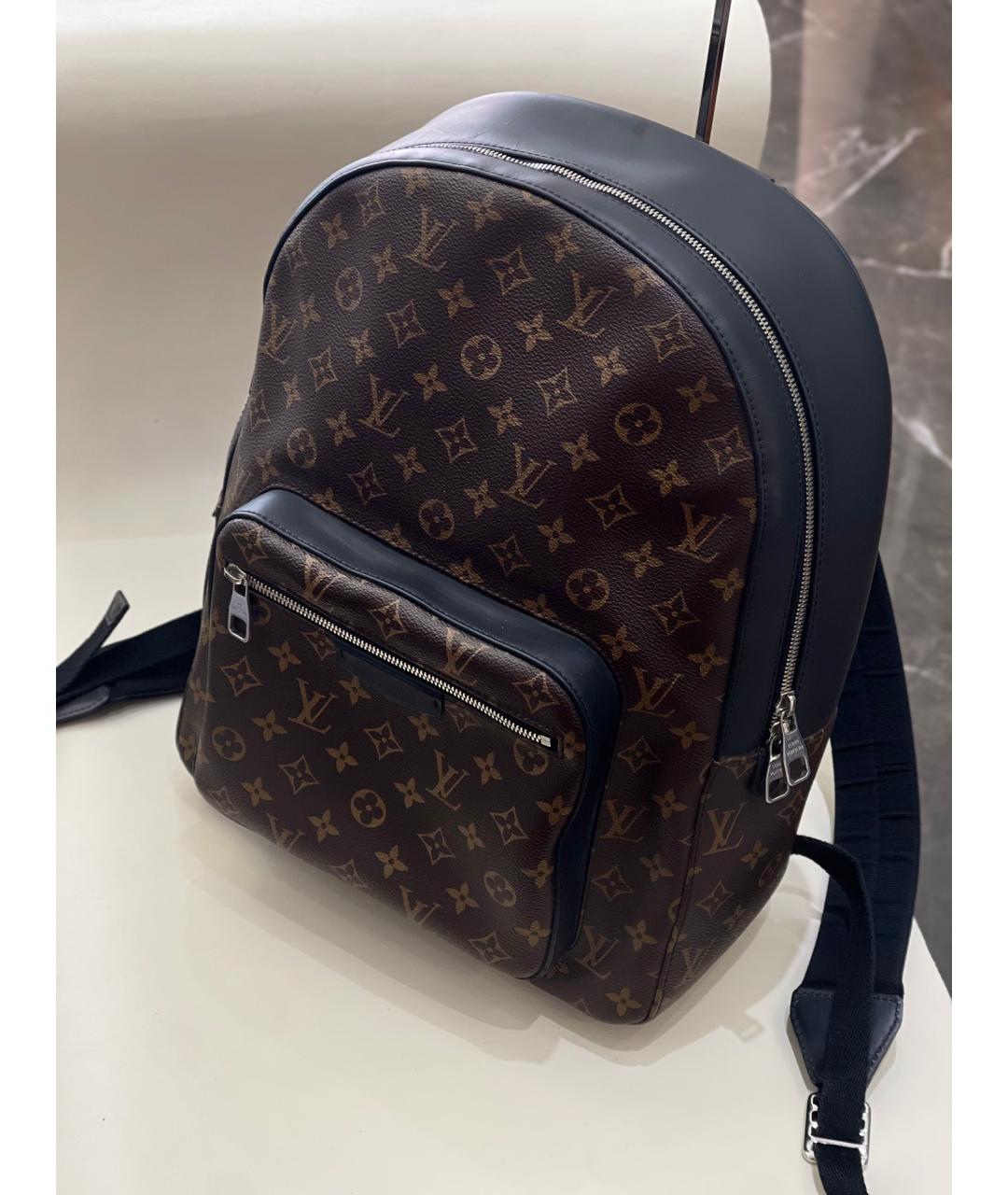 LOUIS VUITTON Черный кожаный рюкзак, фото 2