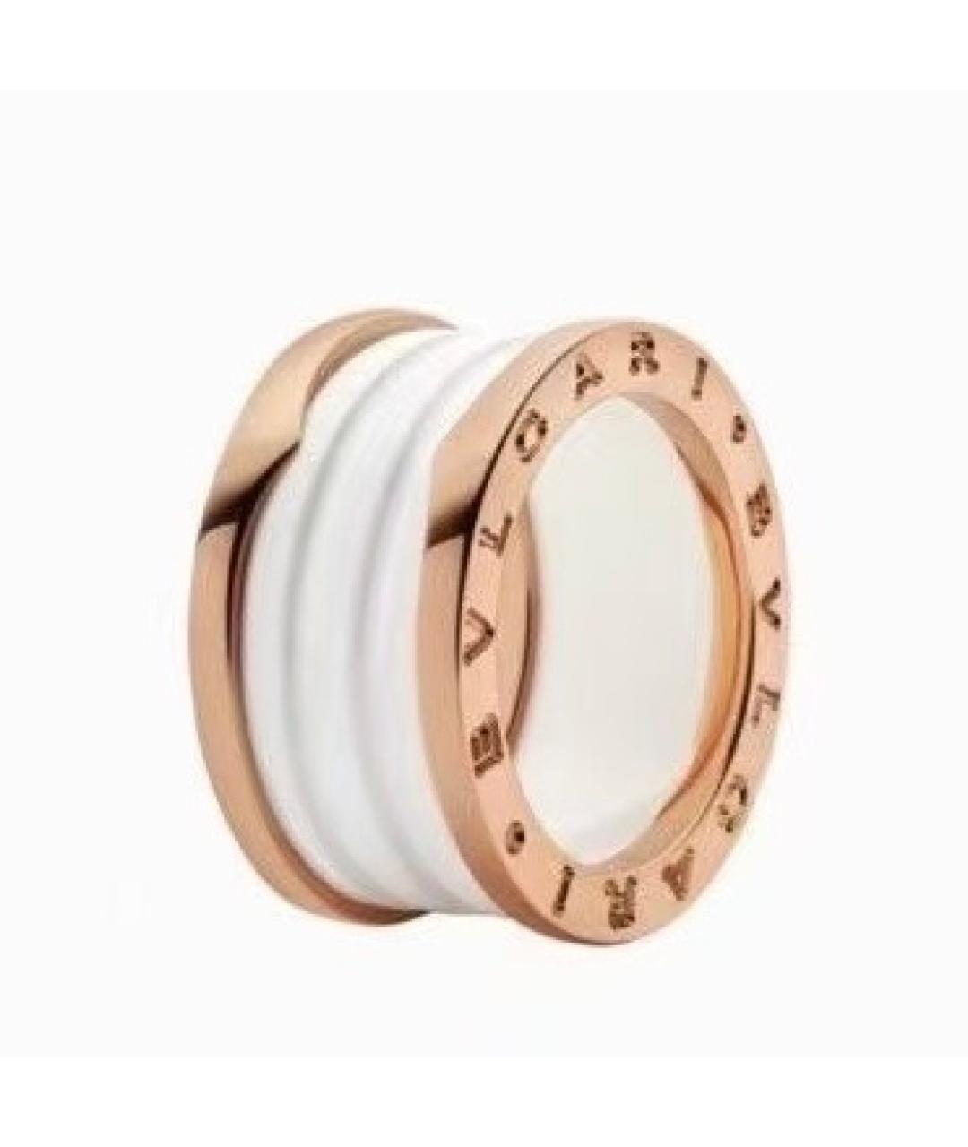 BVLGARI Белое кольцо из розового золота, фото 5