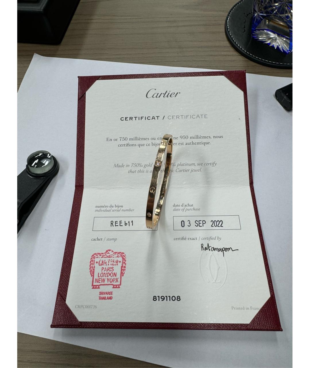 CARTIER Золотой браслет из розового золота, фото 4