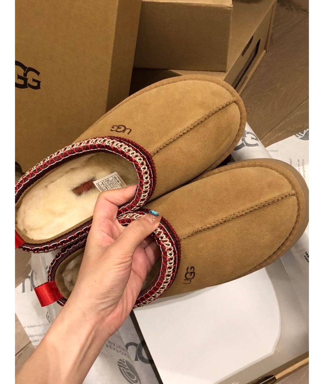 UGG AUSTRALIA Коричневые замшевые сабо, фото 3