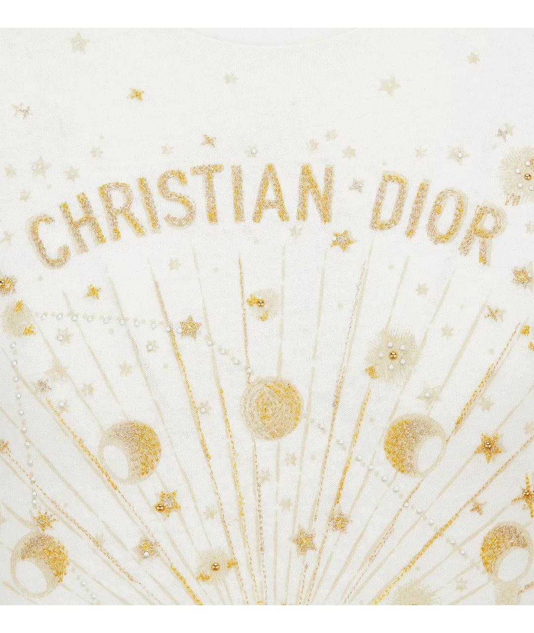 CHRISTIAN DIOR Белая хлопковая футболка, фото 6