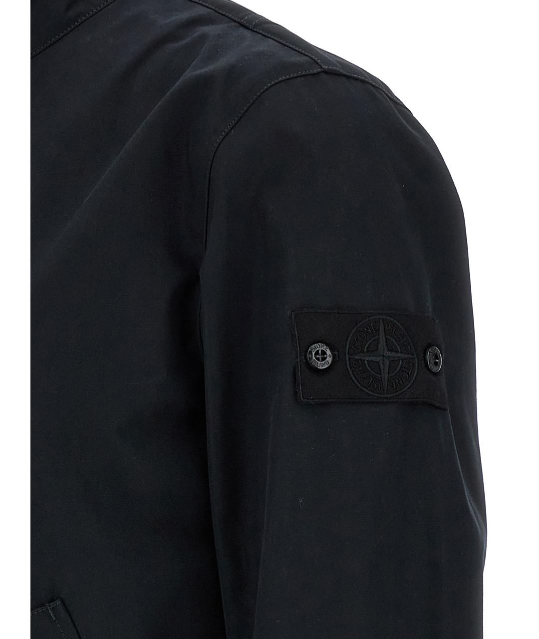 STONE ISLAND Черная хлопковая куртка, фото 4