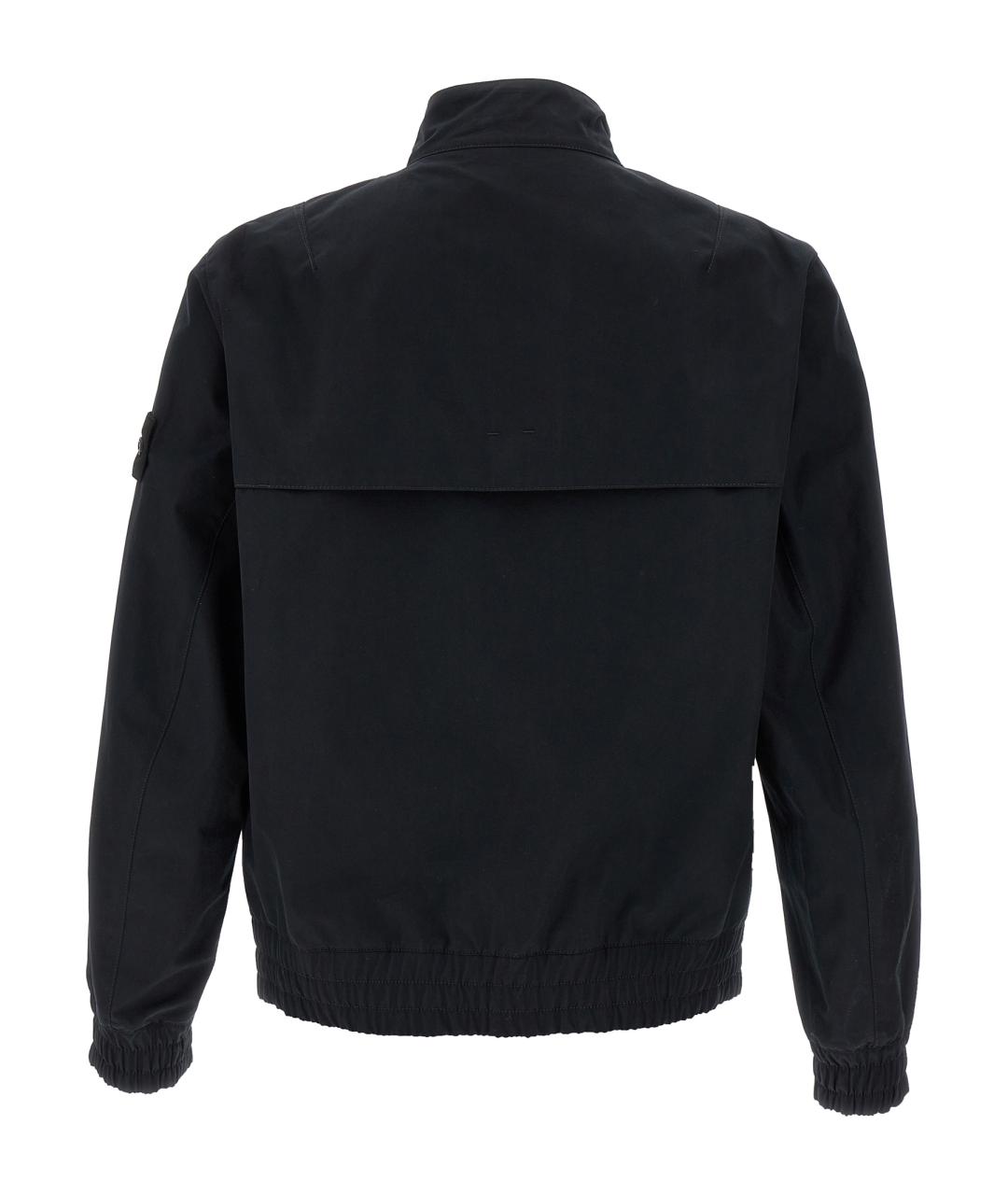 STONE ISLAND Черная хлопковая куртка, фото 2