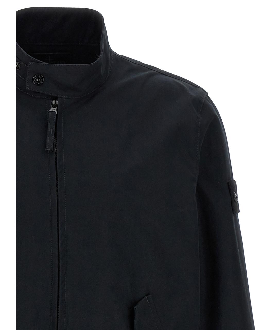 STONE ISLAND Черная хлопковая куртка, фото 3
