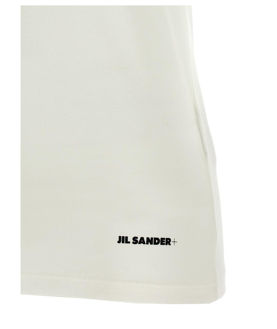 JIL SANDER Белая хлопковая футболка, фото 4