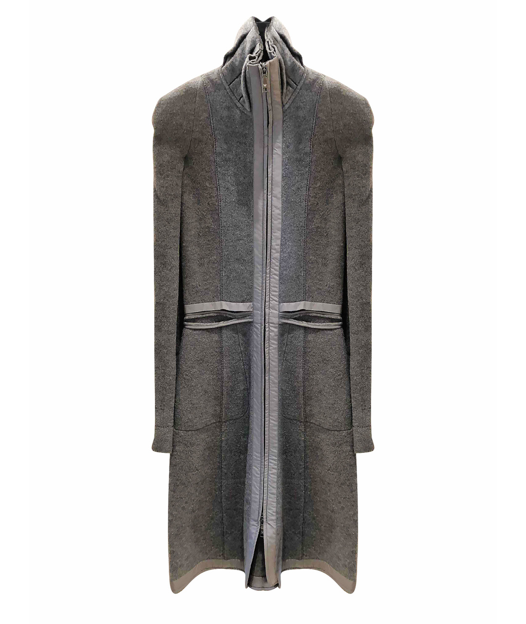 EMPORIO ARMANI Серое шерстяное пальто, фото 1