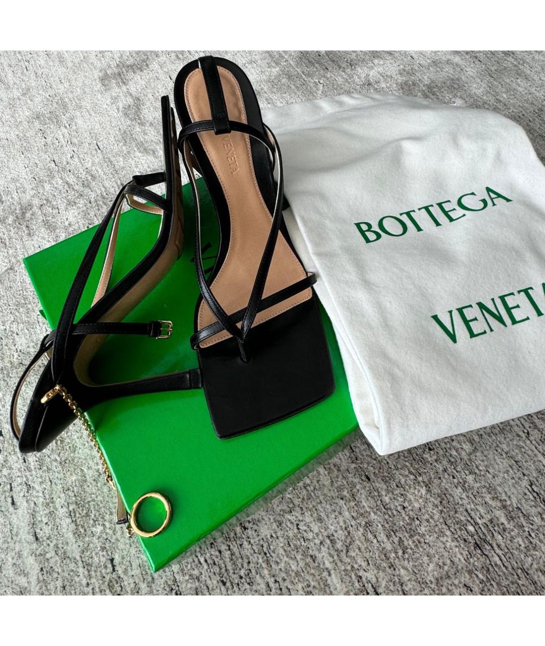 BOTTEGA VENETA Черные босоножки, фото 6